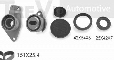 TREVI AUTOMOTIVE kd1017s -  Комплект ремня ГРМ